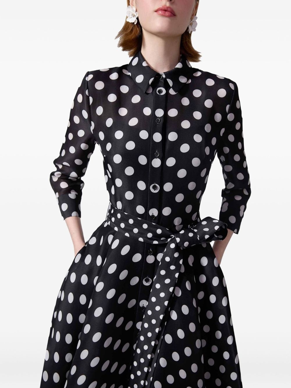 polka dot-pattern maxi dress - 4