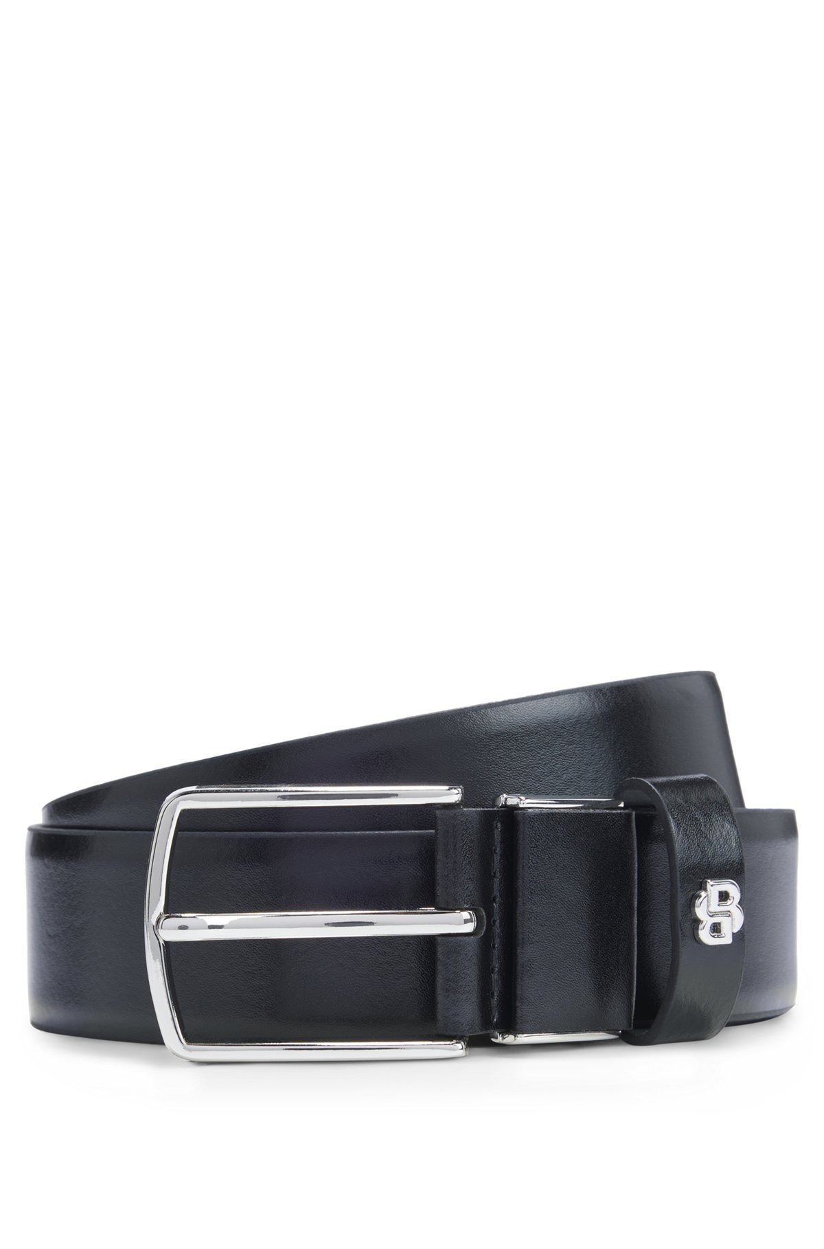 PORSCHE X BOSS REVERSIBLE LEATHER BELT WITH DOUBLE B MONOGRAM KEEPER - 1