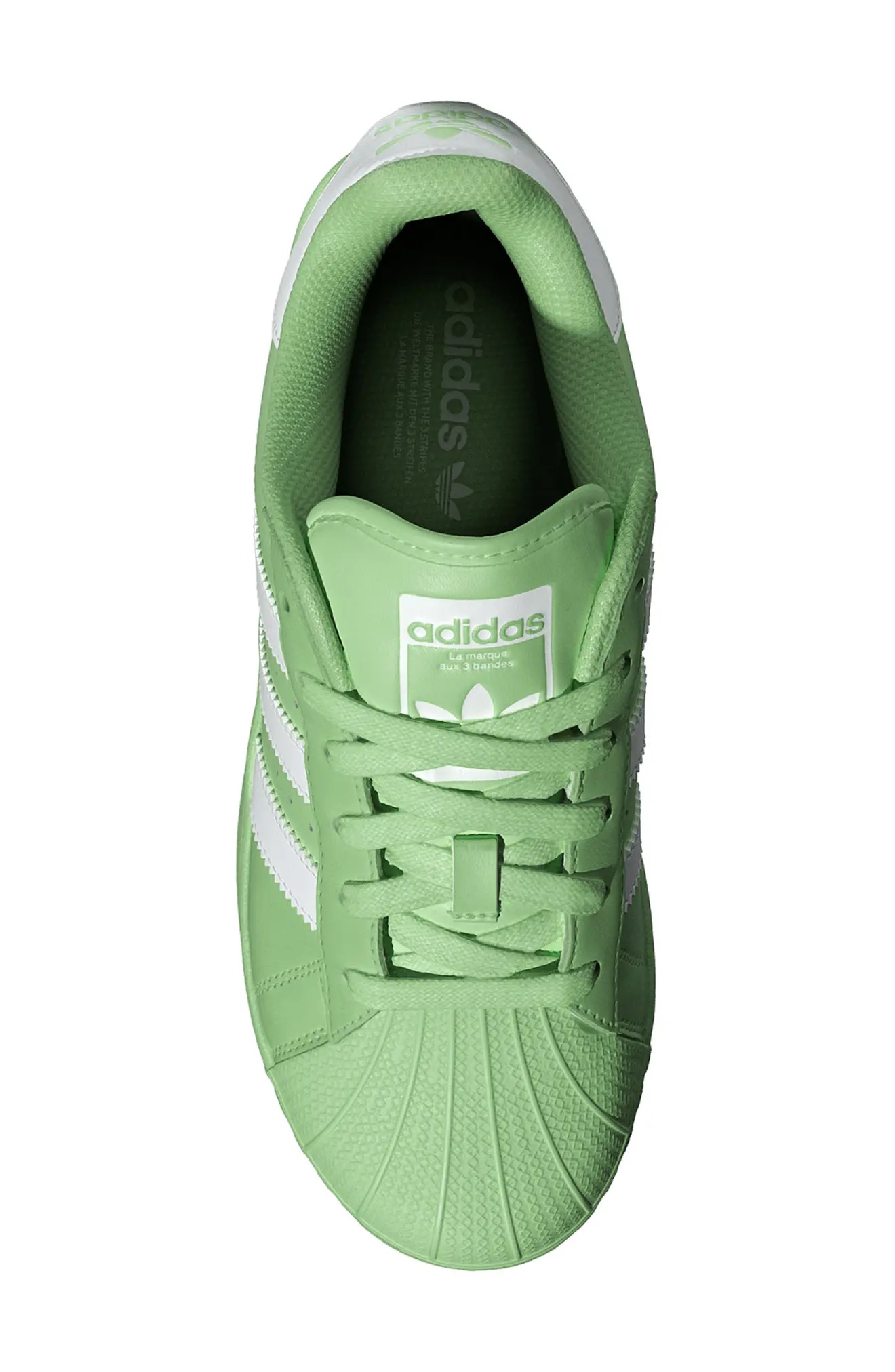 Superstar XLG Sneaker in Green/White/Green Spark - 4