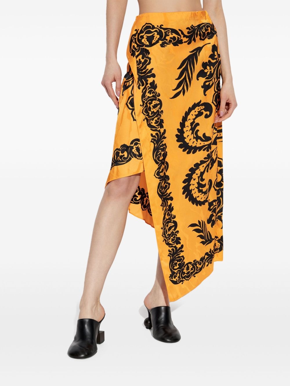 floral-print asymmetric skirt - 3