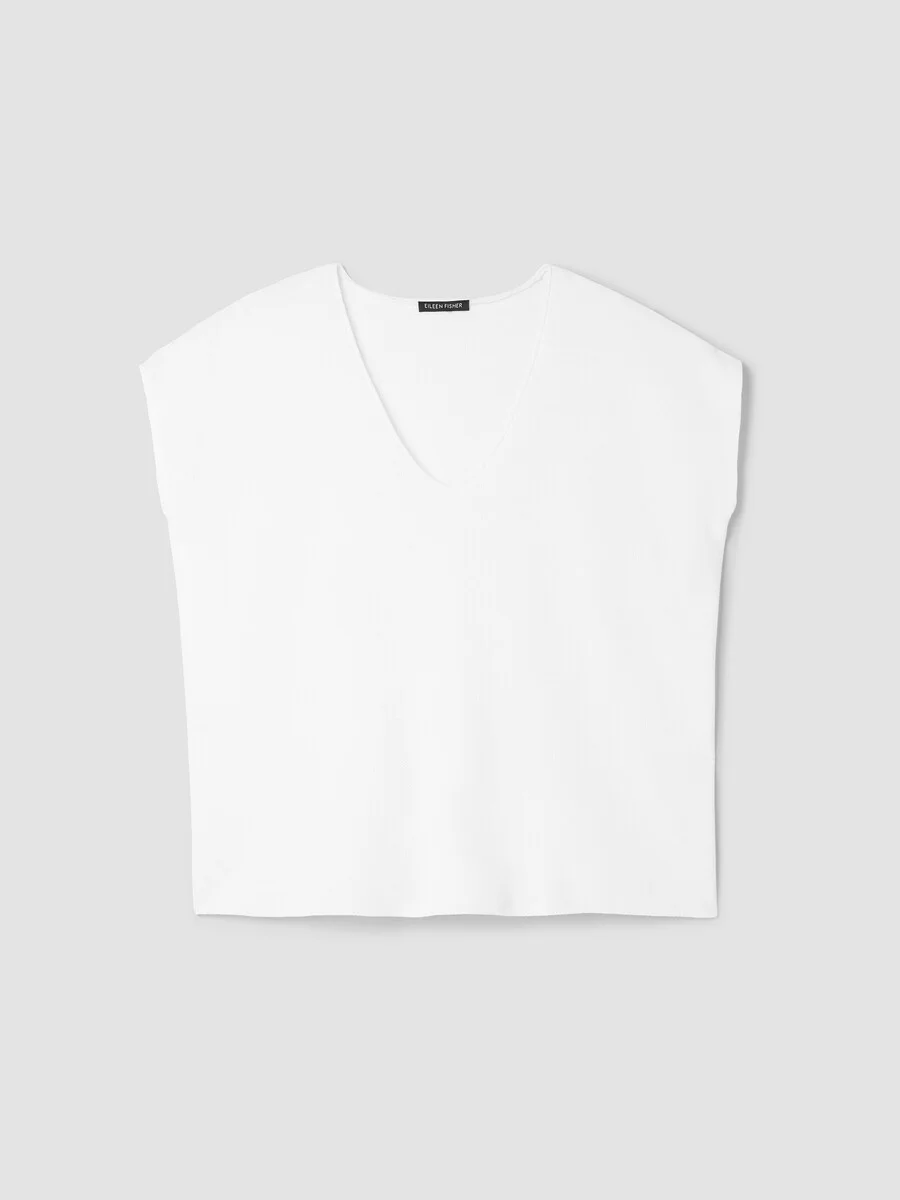 Organic Linen Cotton V-Neck Top - 1