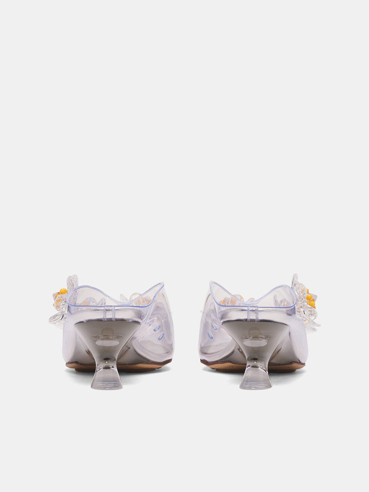 Transparent PVC Helios Heeled Mules - 4