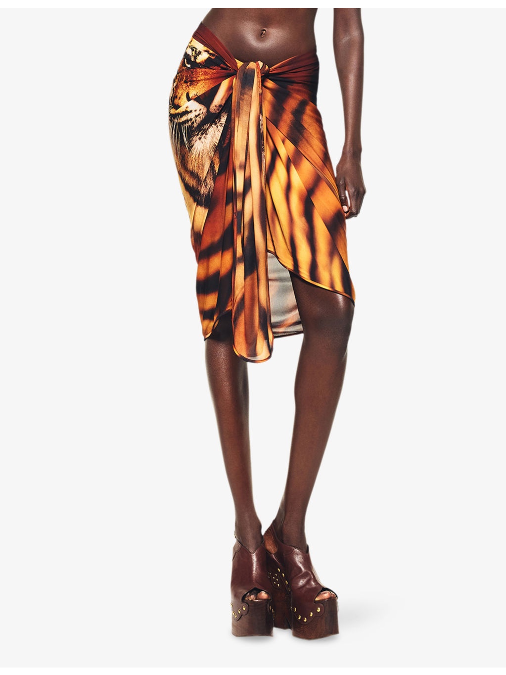SKIMS x Cavalli Pareo Graphic-Print Stretch-Woven Skirt - 4