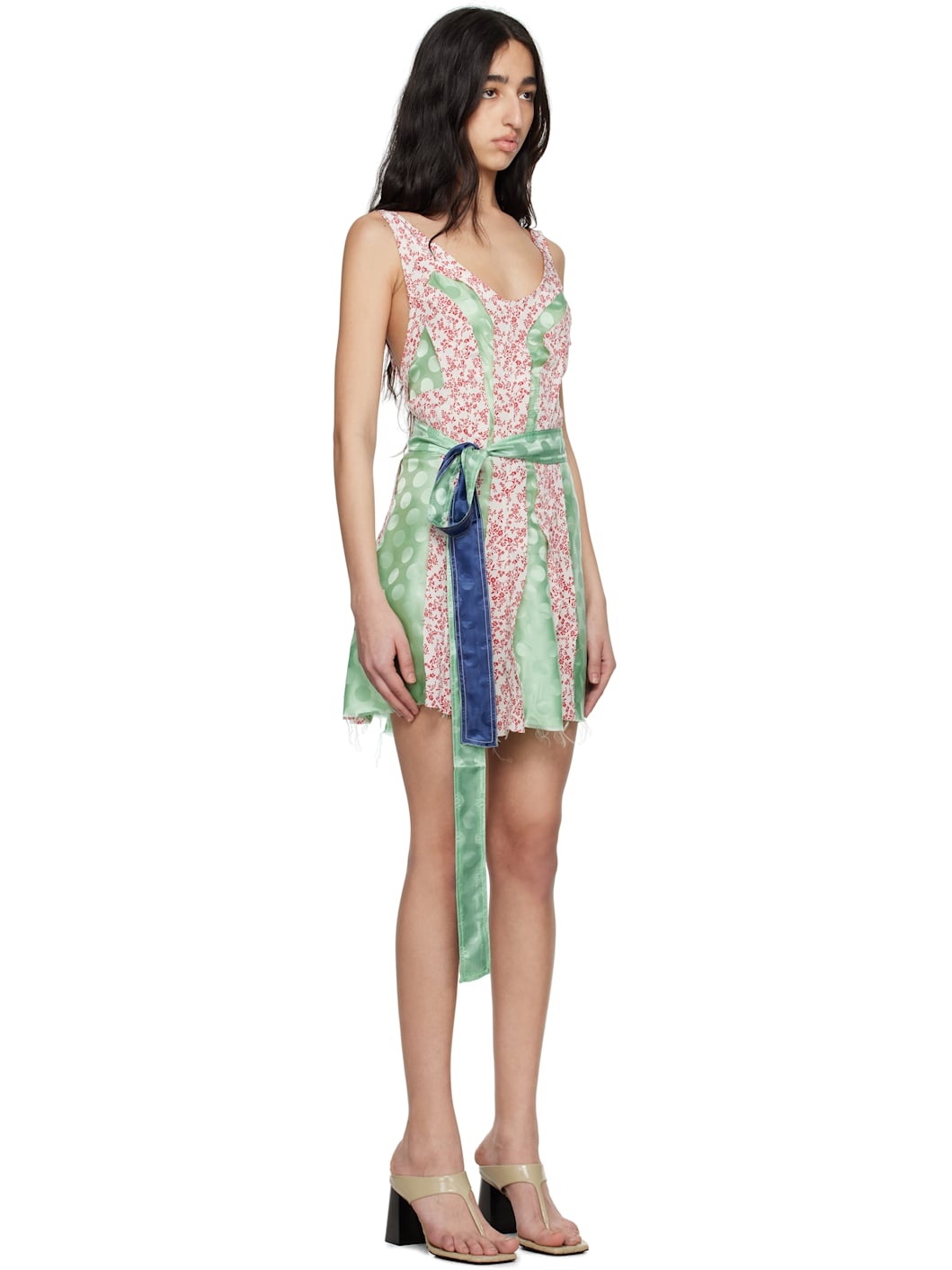 Green & White Third Divorce Minidress - 2