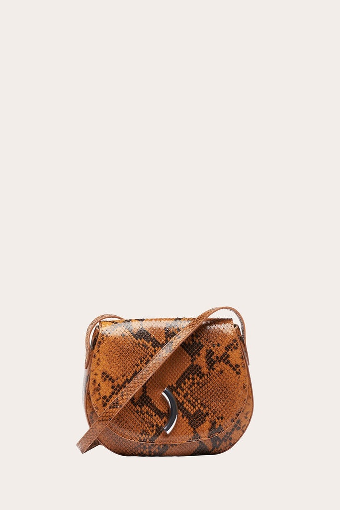 MACCHERONI SADDLE BAG SNAKE EMBOSSED - 1