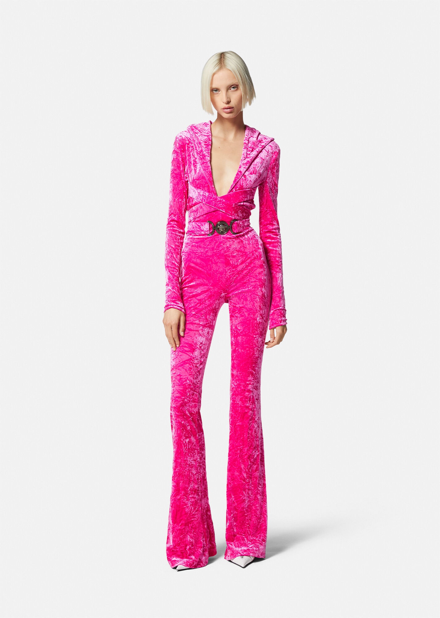 Medusa Biggie Velvet Hoodie Jumpsuit - 3