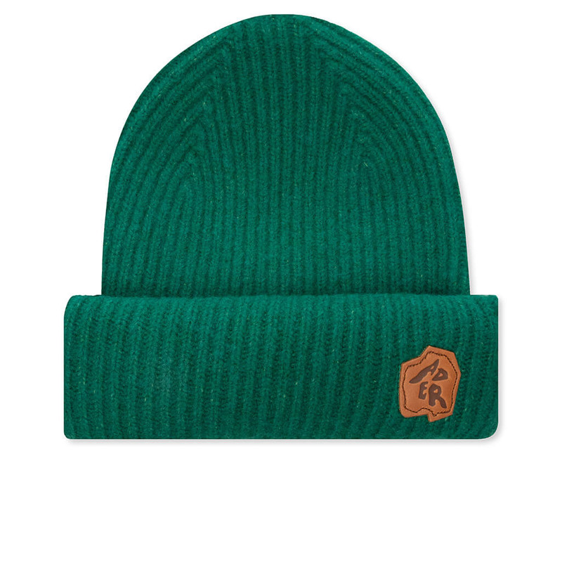 RIBBED KNIT BEANIE - GREEN 1