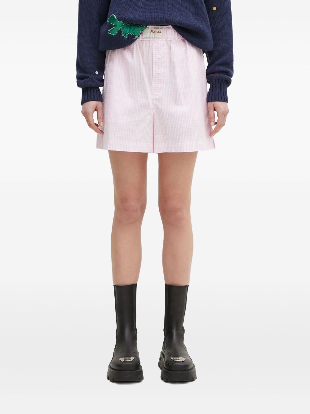 checkered shorts - 2