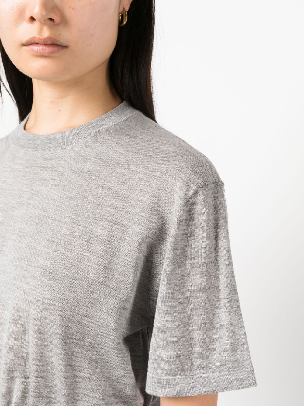 mélange wool-blend T-shirt - 5