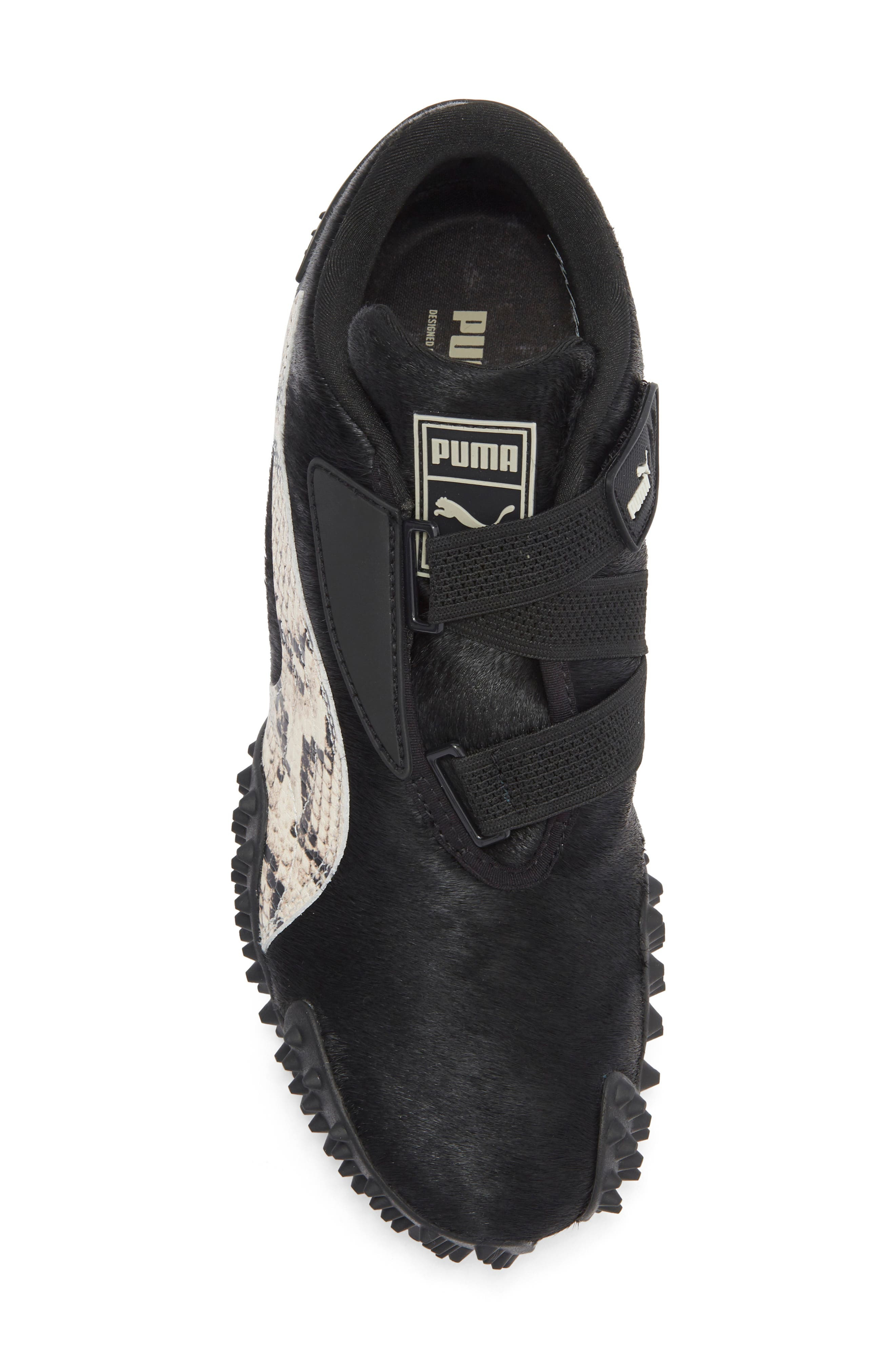 PUMA x A$AP Rocky Genuine Calf Hair Mostro Sneaker in Black Calf Hair/Desert Dust at Nordstrom - 5