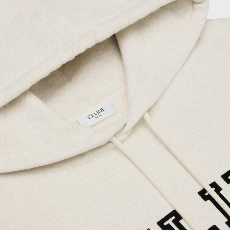 celine loose hoodie in cotton fleece 4