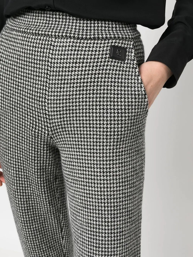 houndstooth-pattern print trousers 5