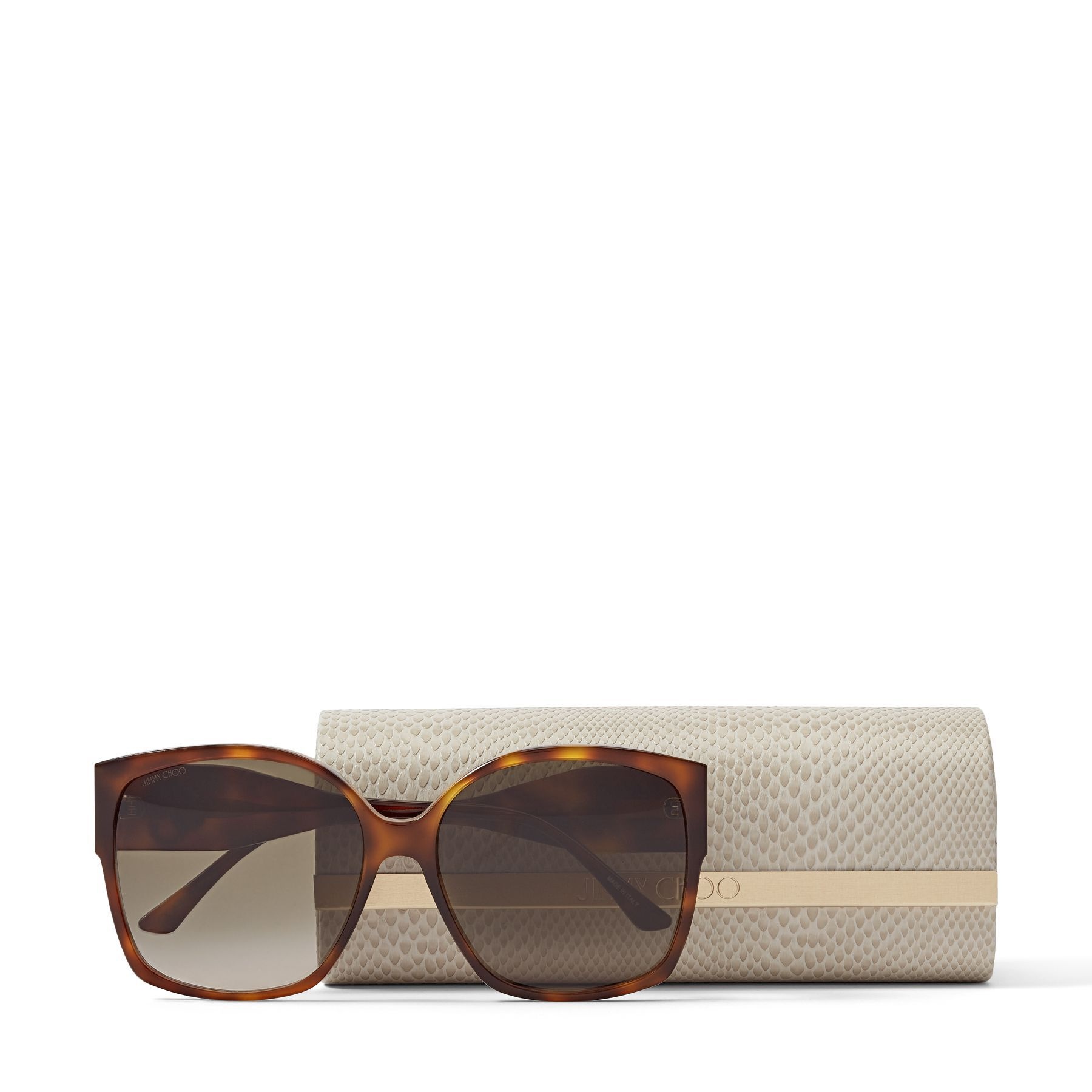 Noemi
Dark Havana Square-Frame Sunglasses with Crystal JC Logo - 4