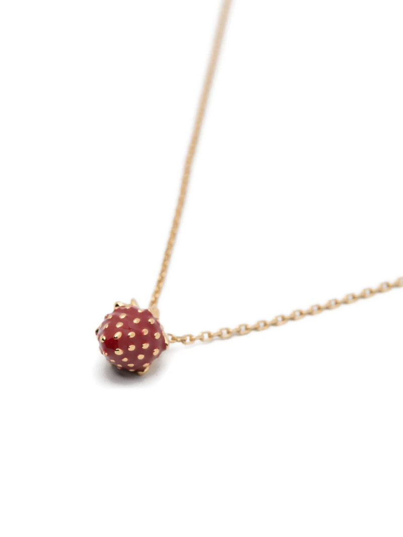 kate spade Kate Spade Strawberry-pendant Crystal-embellished Necklace outlook