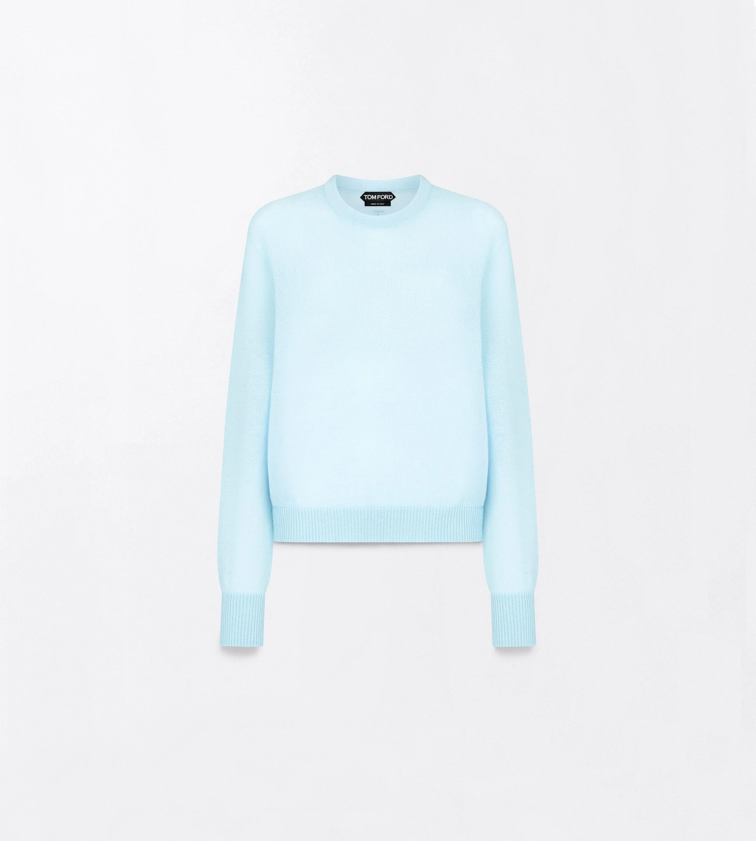 SEAMLESS CASHMERE ASYMMETRIC CREWNECK KNIT - 1