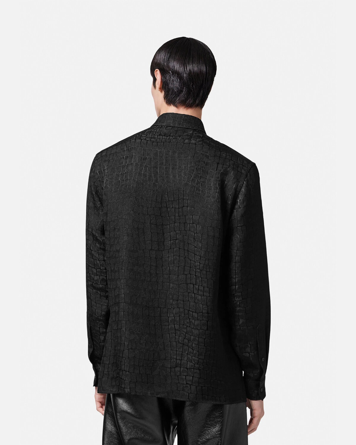 Croc-Effect Jacquard Shirt - 4