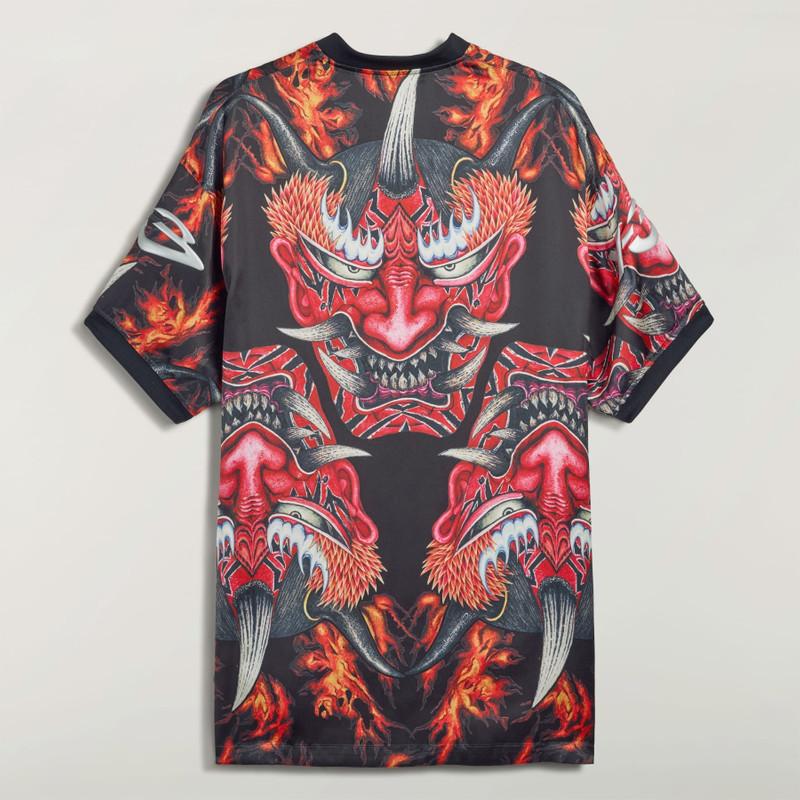 Y-3 RED SATIN GRAPHIC JERSEY 3