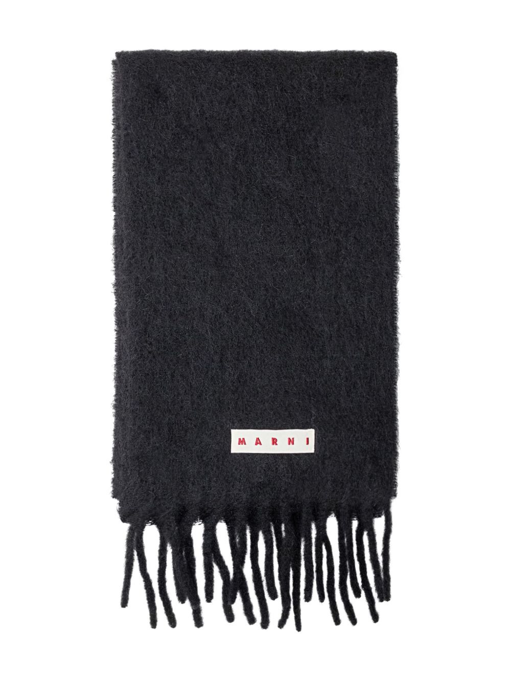fringed wool scarf - 1