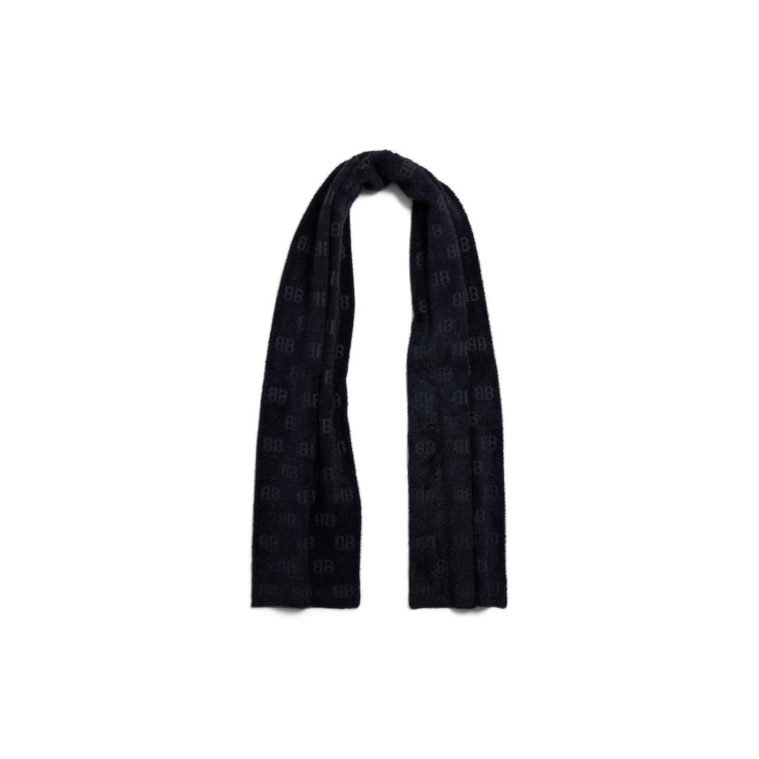 Women's Furry Scarf in Black - 2