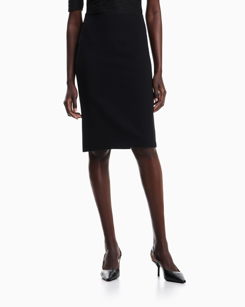 EMPORIO ARMANI Milano-stitch pencil skirt outlook