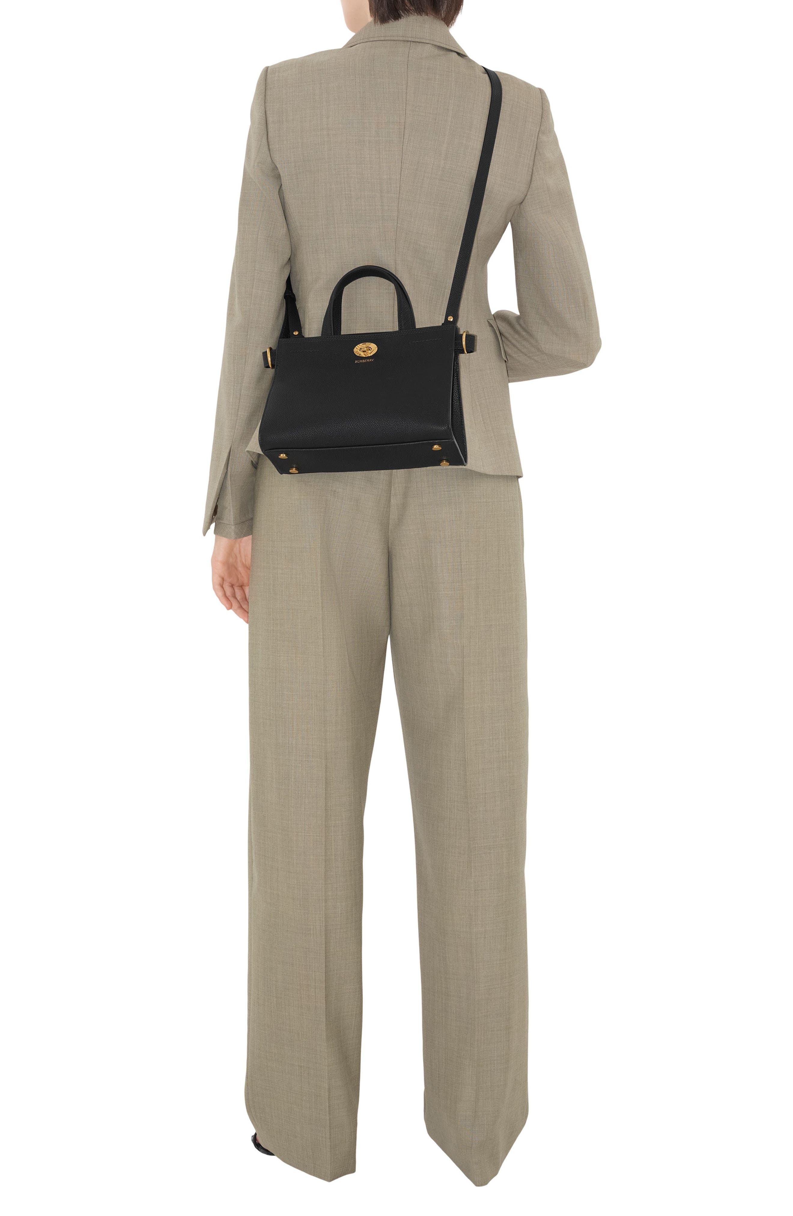 burberry Mini Cotswolds Leather Tote in Black at Nordstrom - 5