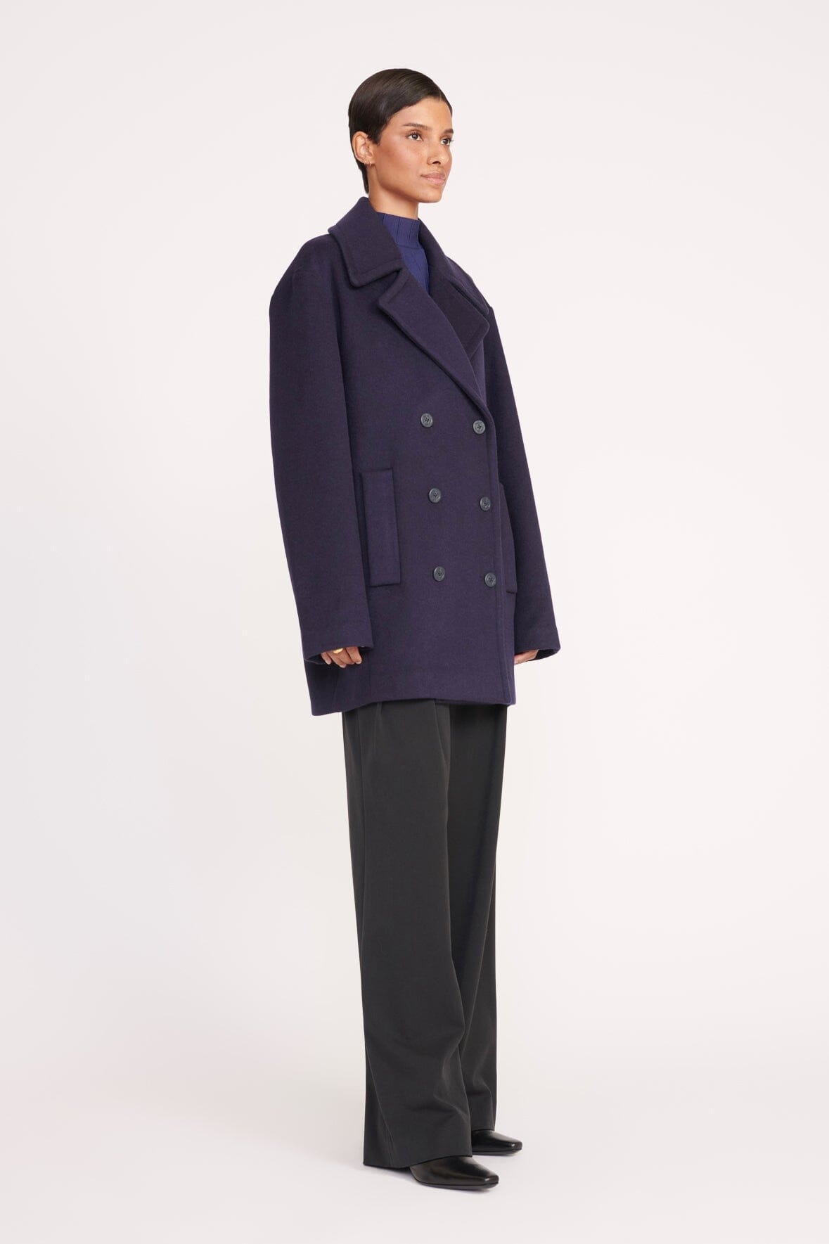 STAUD ELORA PEACOAT NAVY - 4