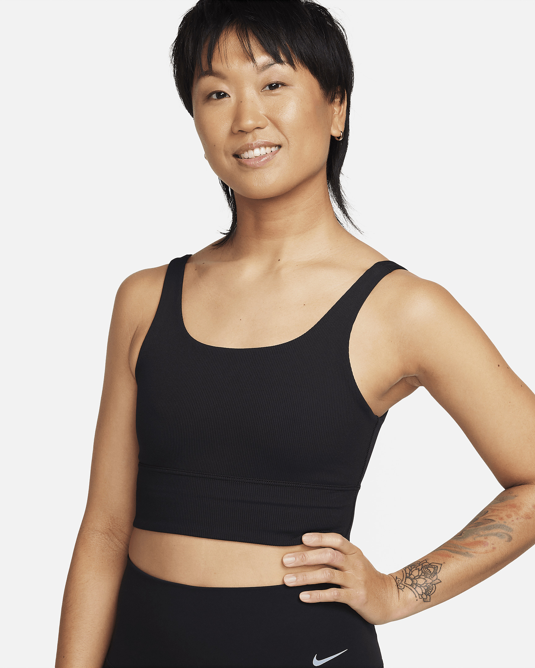 Nike Zenvy Rib Women's Light-Support Non-Padded Longline Sports Bra - 1