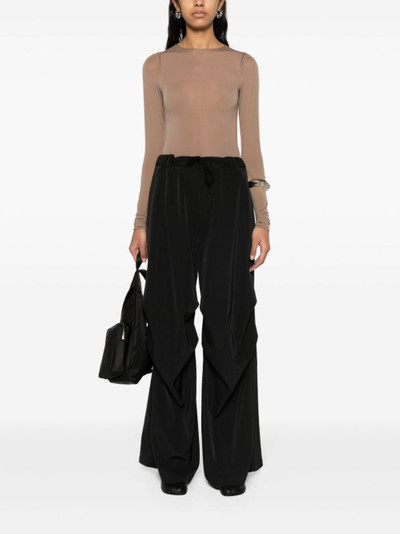 MM6 Maison Margiela exposed-seam round-neck top outlook