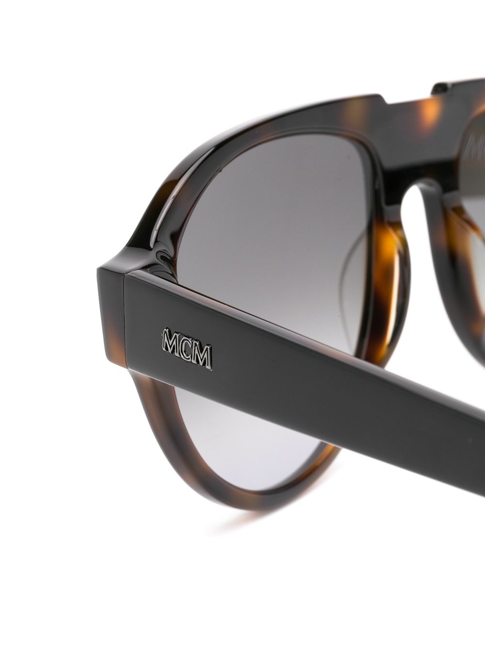 tortoiseshell aviator sunglasses - 3