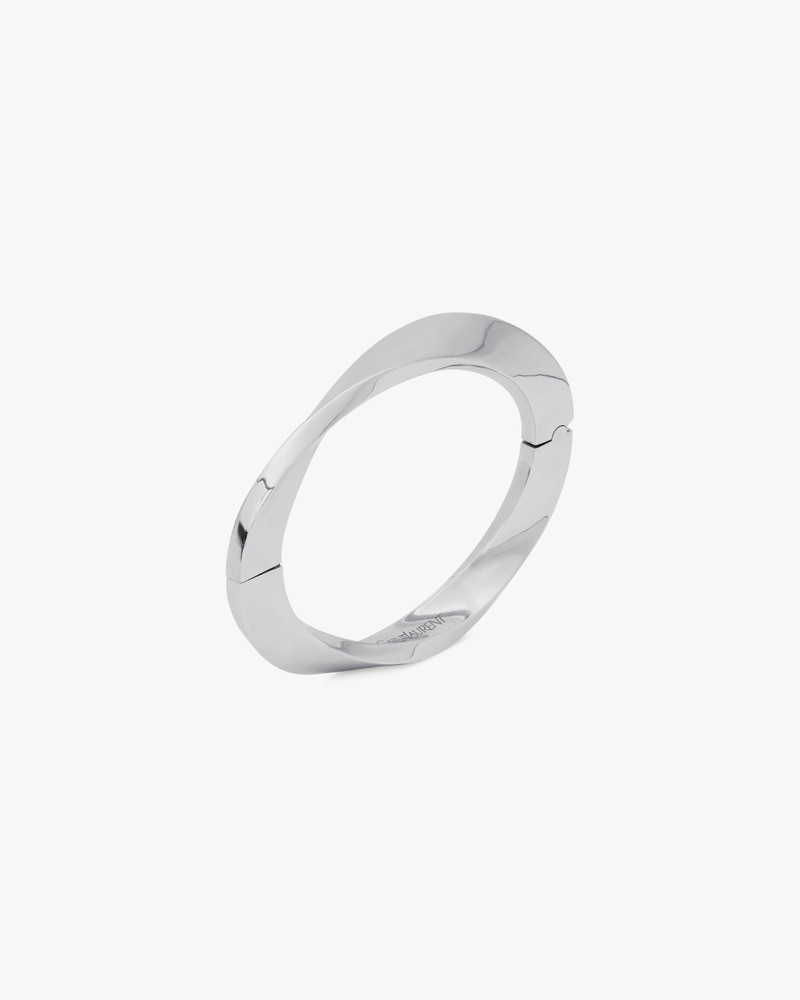 SAINT LAURENT TWIST BRACELET IN 18K GREY GOLD outlook