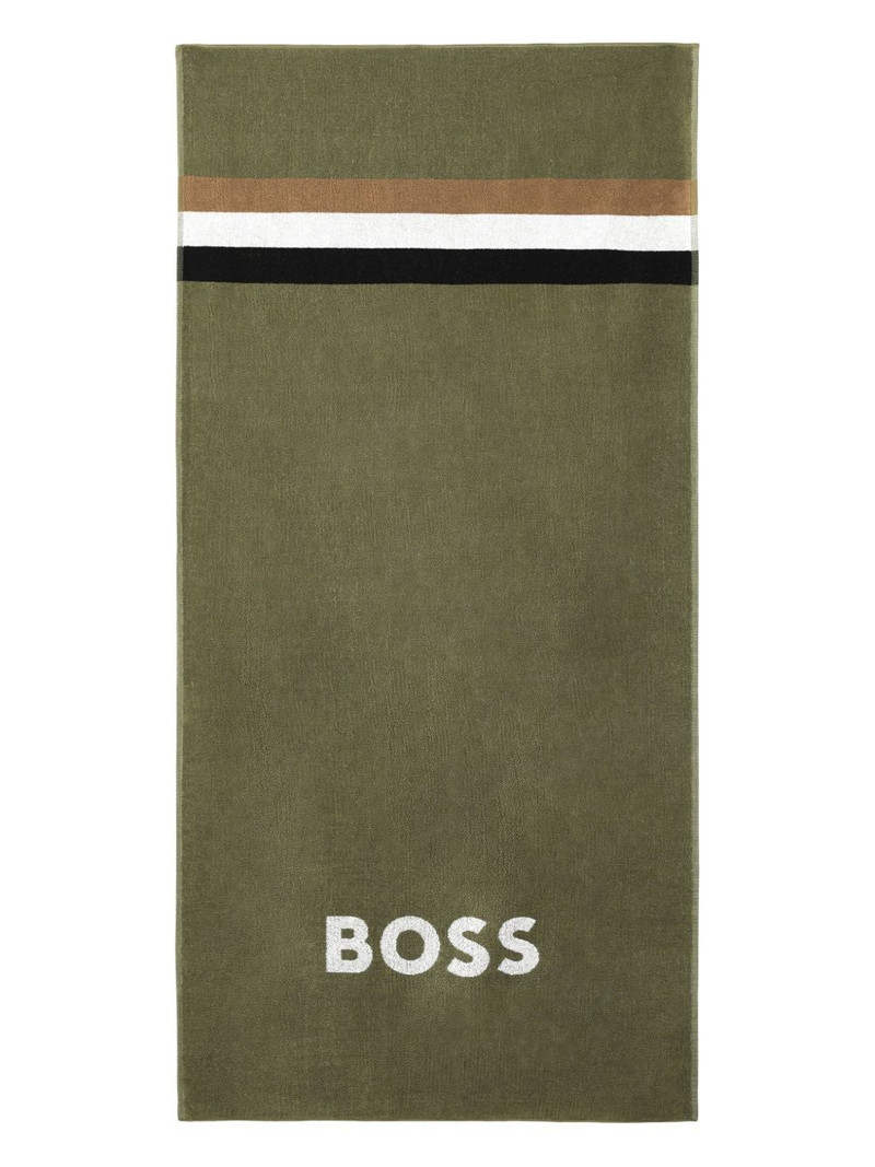 logo-embroidered beach towel 1