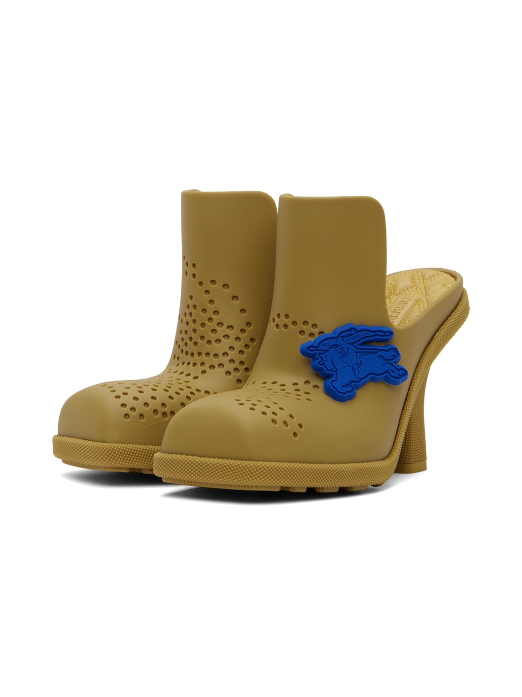 Yellow Rubber Highland Mules - 5