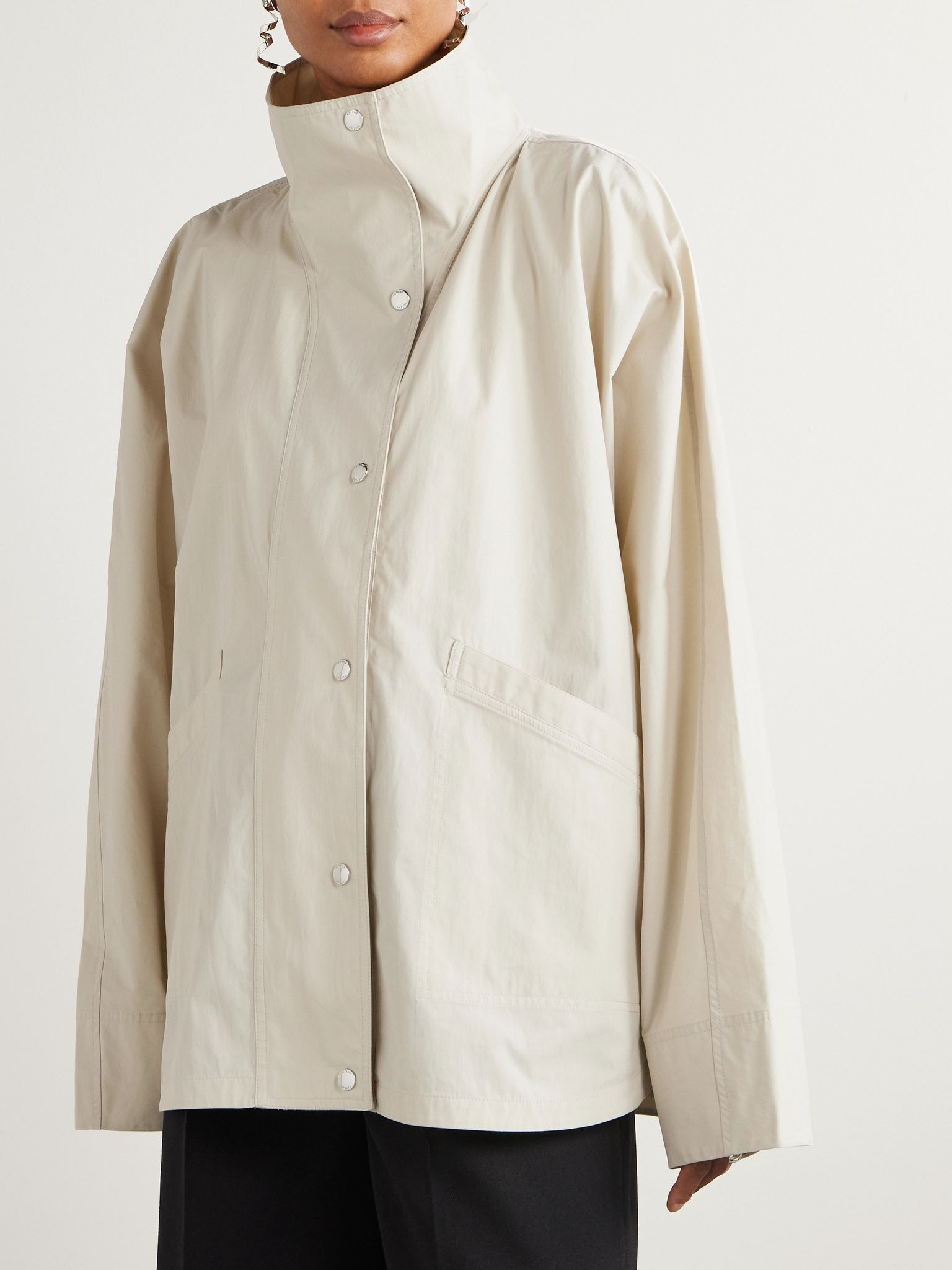 Organic cotton-blend jacket Cream - 3