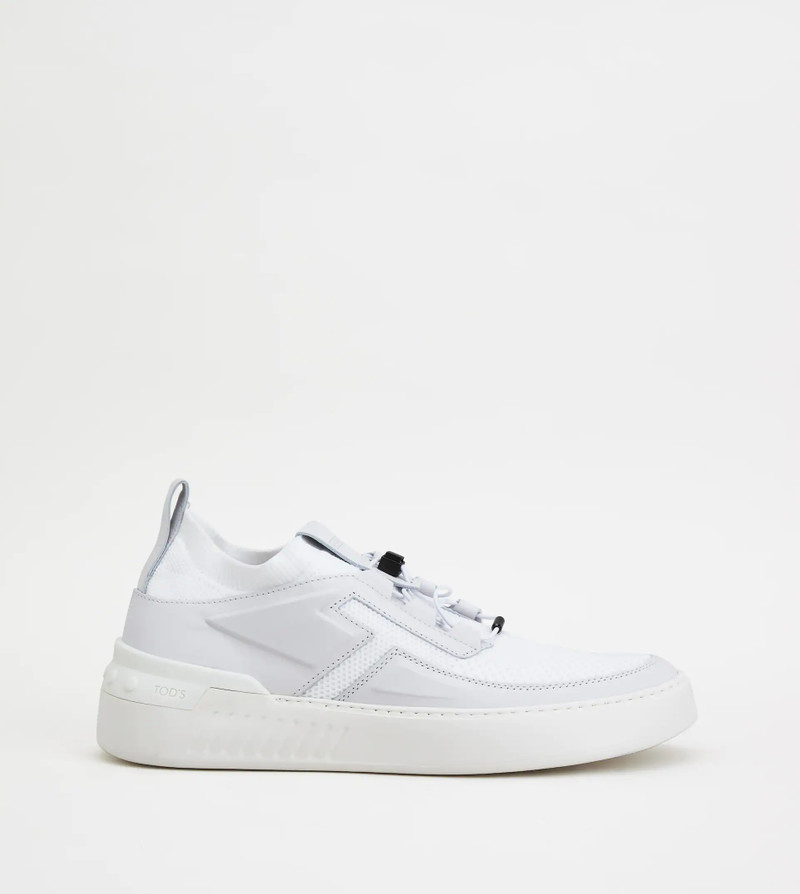 NO_CODE X IN LEATHER AND HIGH TECH FABRIC - WHITE 1