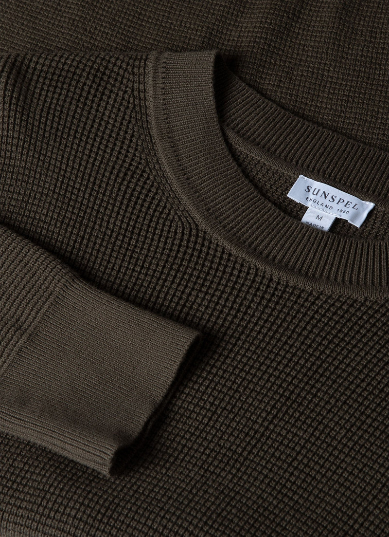 Waffle Stitch Crew Neck Jumper 4