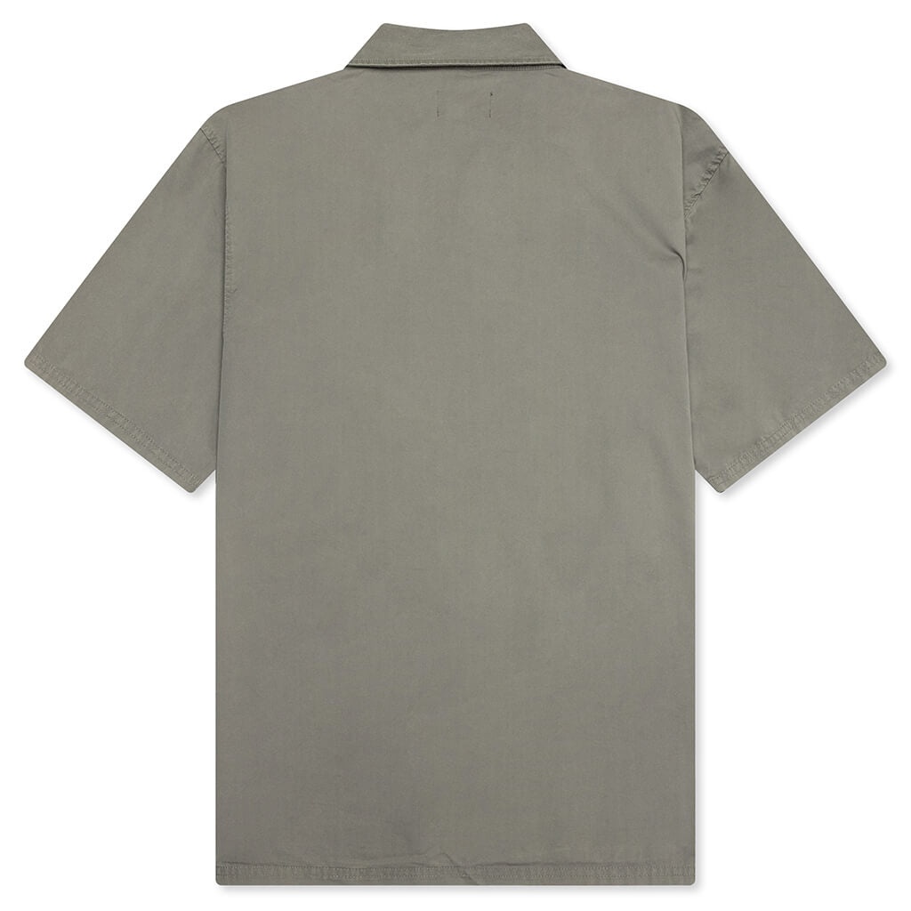 SCRIPT CAMP COLLAR SHIRT - WASHED KHAKI - 2