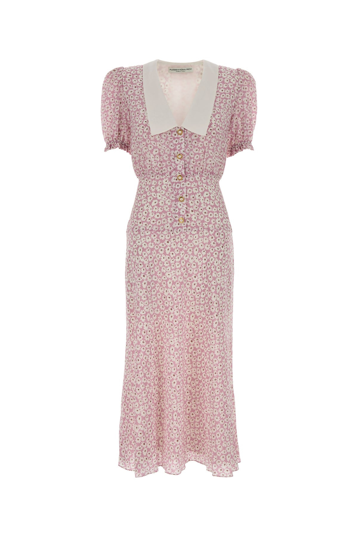 Printed silk dress - 1