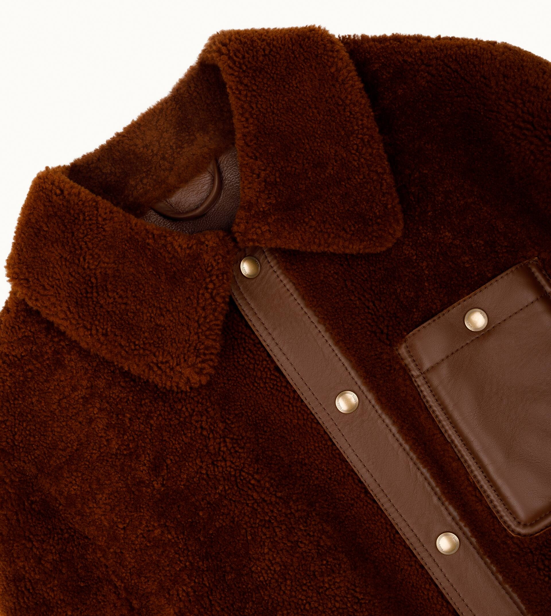 JACKET IN SHEARLING - BROWN - 2