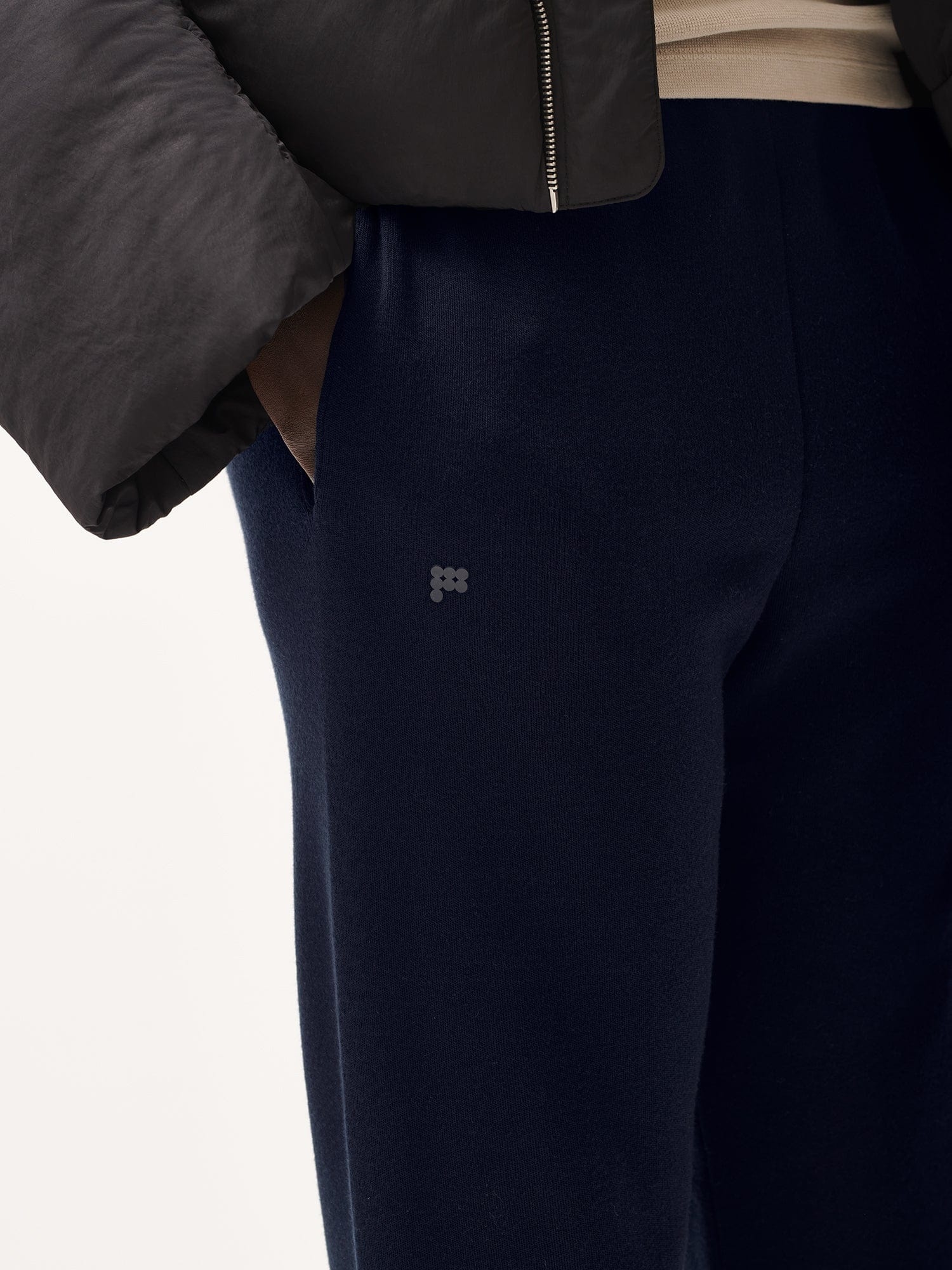 Womens Regenerative Merino Wool Track Pants - Navy - 3