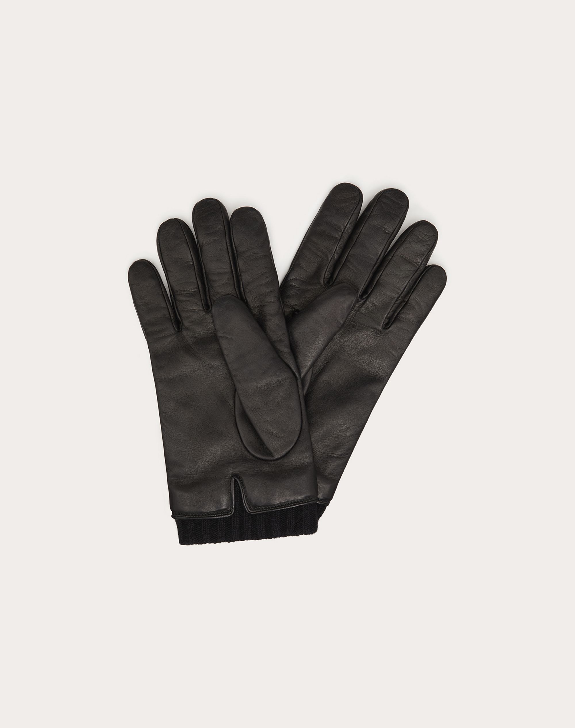 VLogo Signature leather gloves - 3