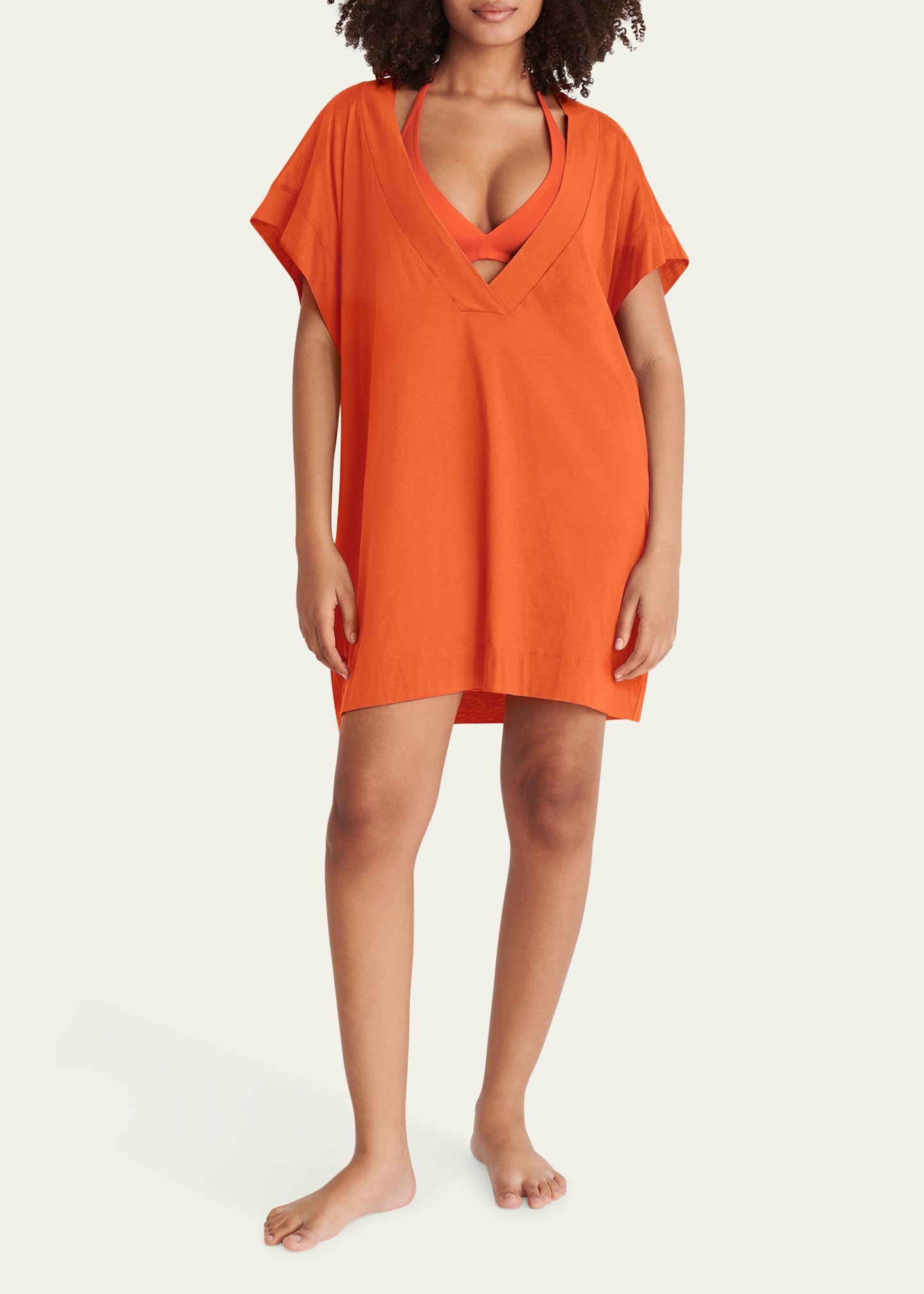 Renee V-Neck T-Shirt Coverup - 2