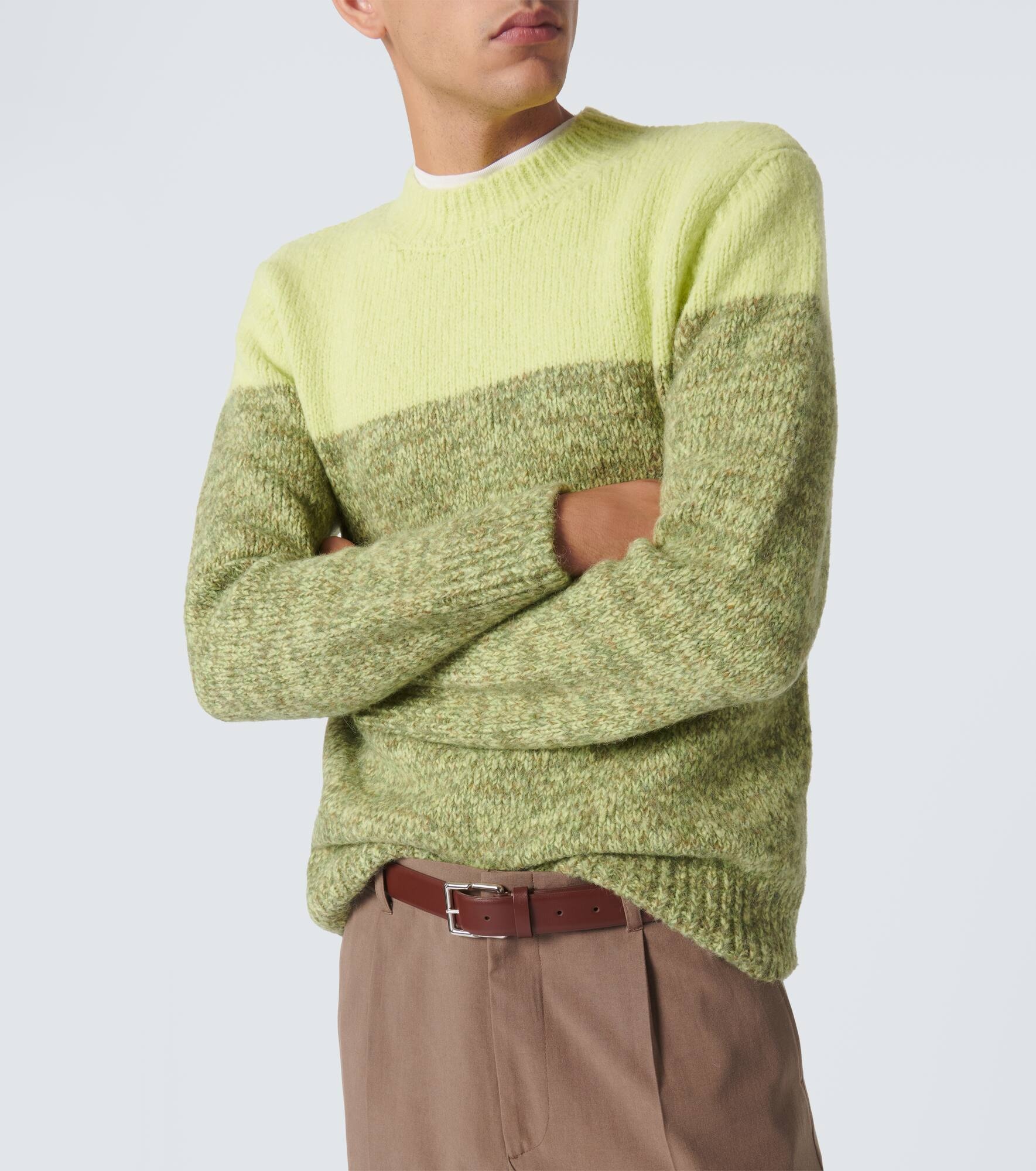 Colorblocked alpaca and wool-blend sweater - 5
