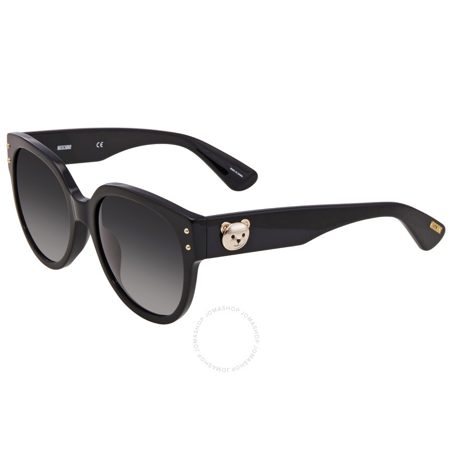 Moschino Ladies Black Oval Sunglasses MOS013/S08079O56 - 1