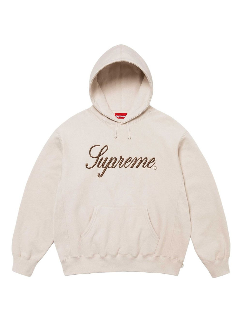 logo-embroidered hoodie - 1