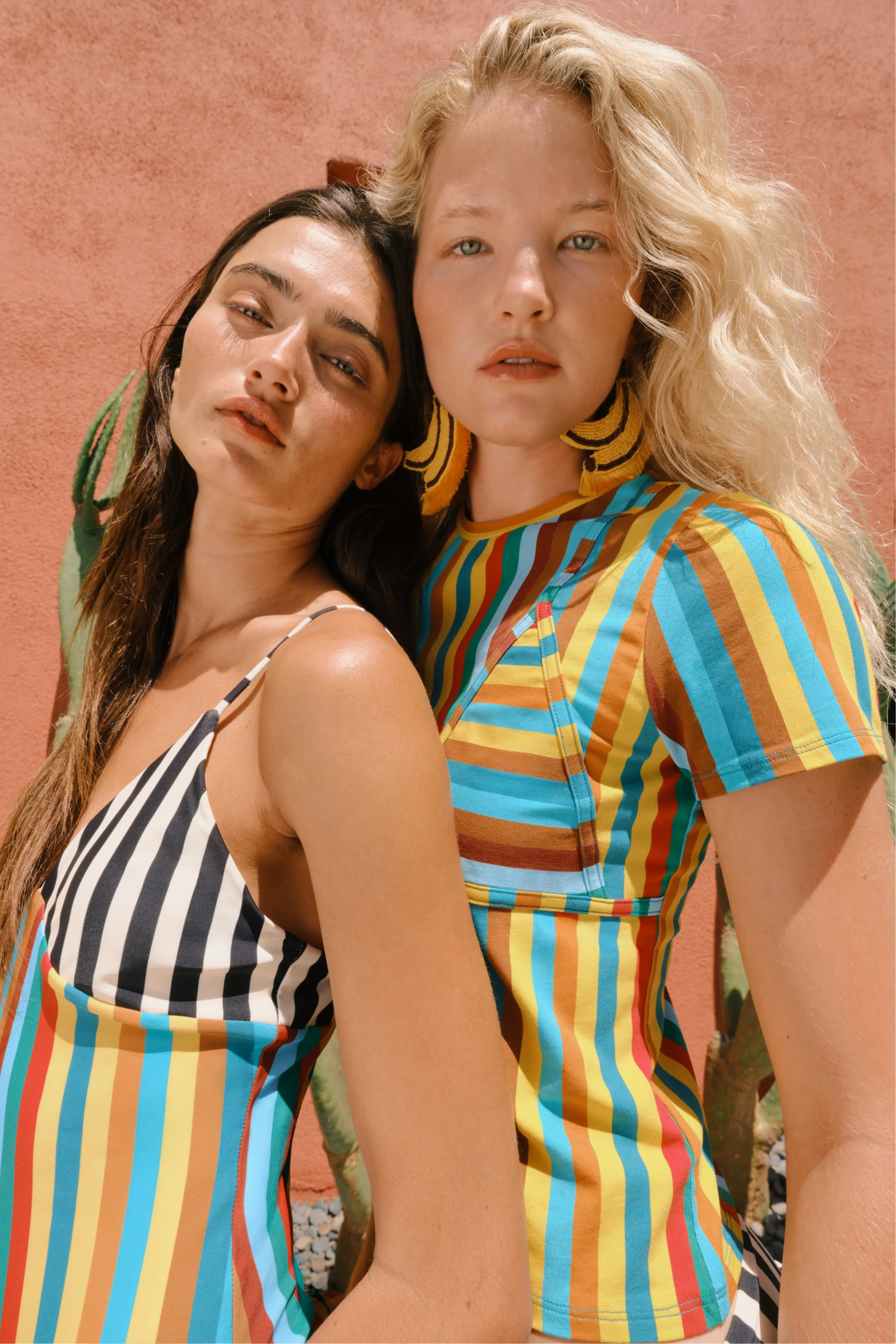 Kini Striped Tee In Vibrant Multi Stripe - 1