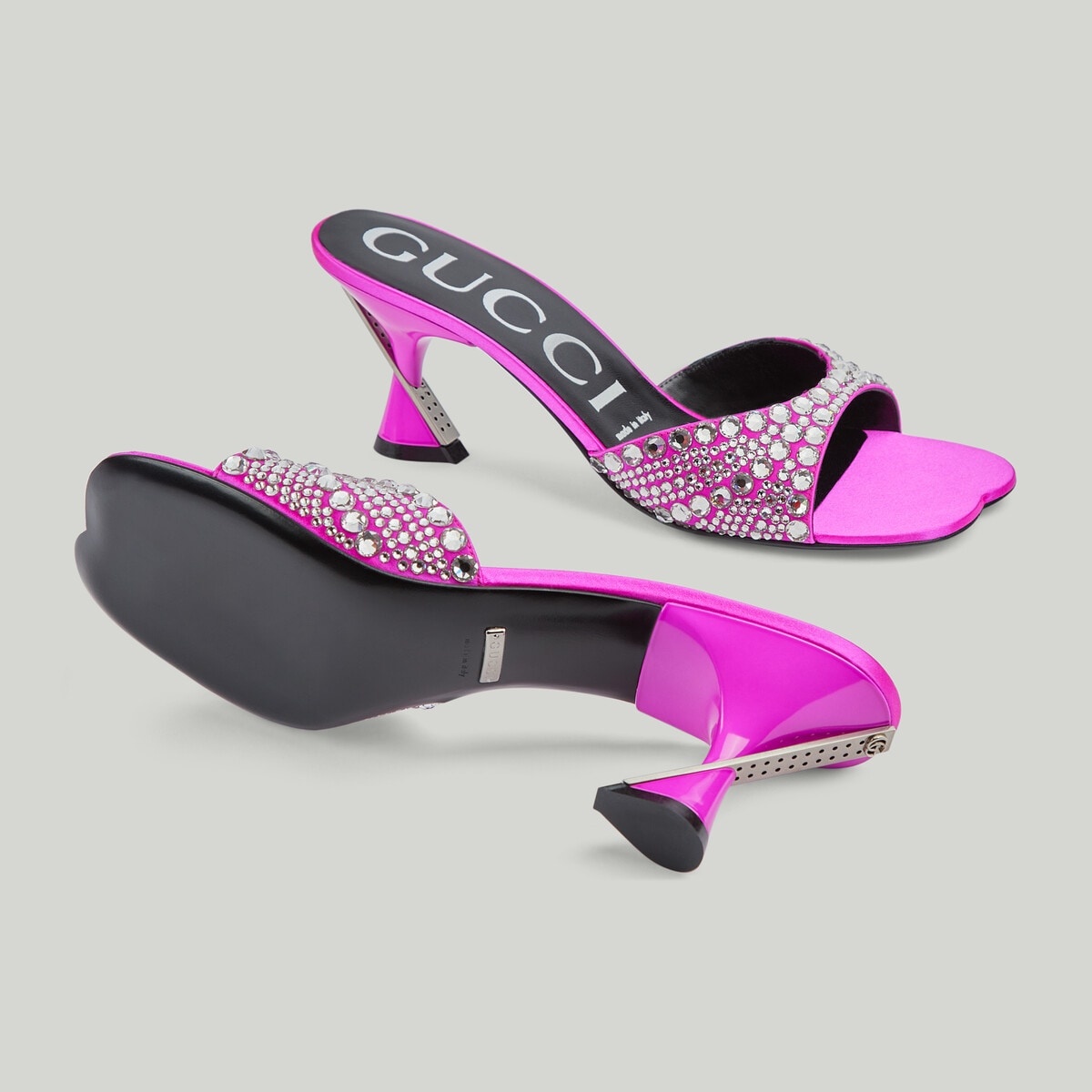 GUCCI Women's slide sandal with crystals | REVERSIBLE