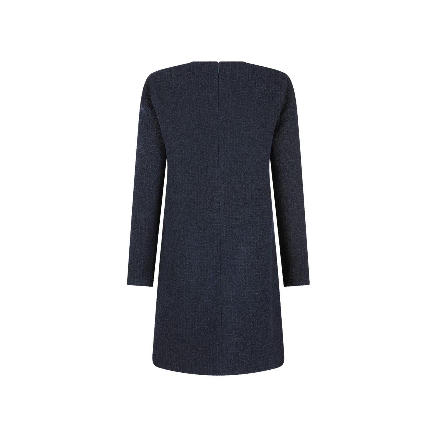 DARK BLUE WOOL DRESS - 2