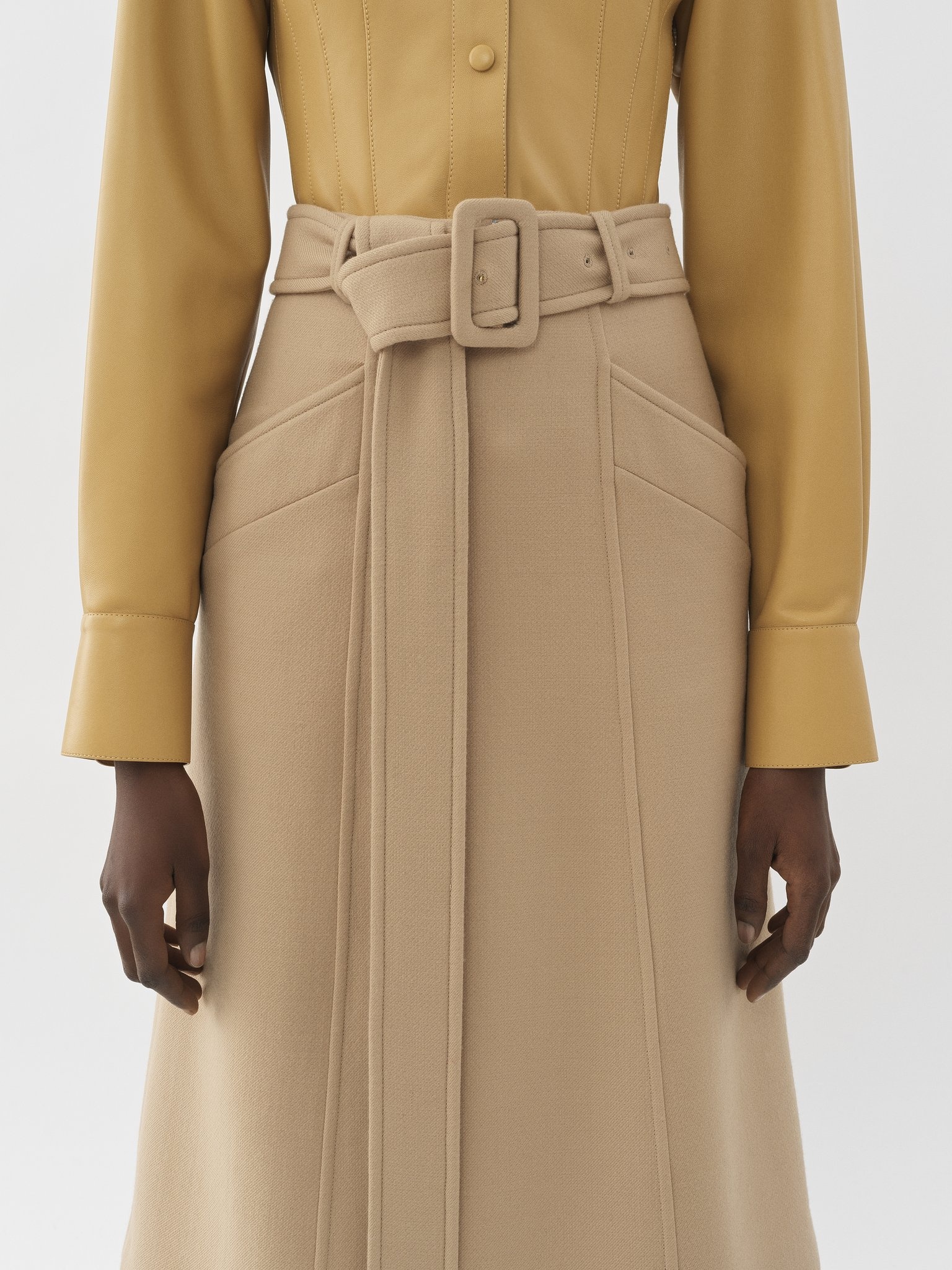 BELTED MIDI SKIRT - 5
