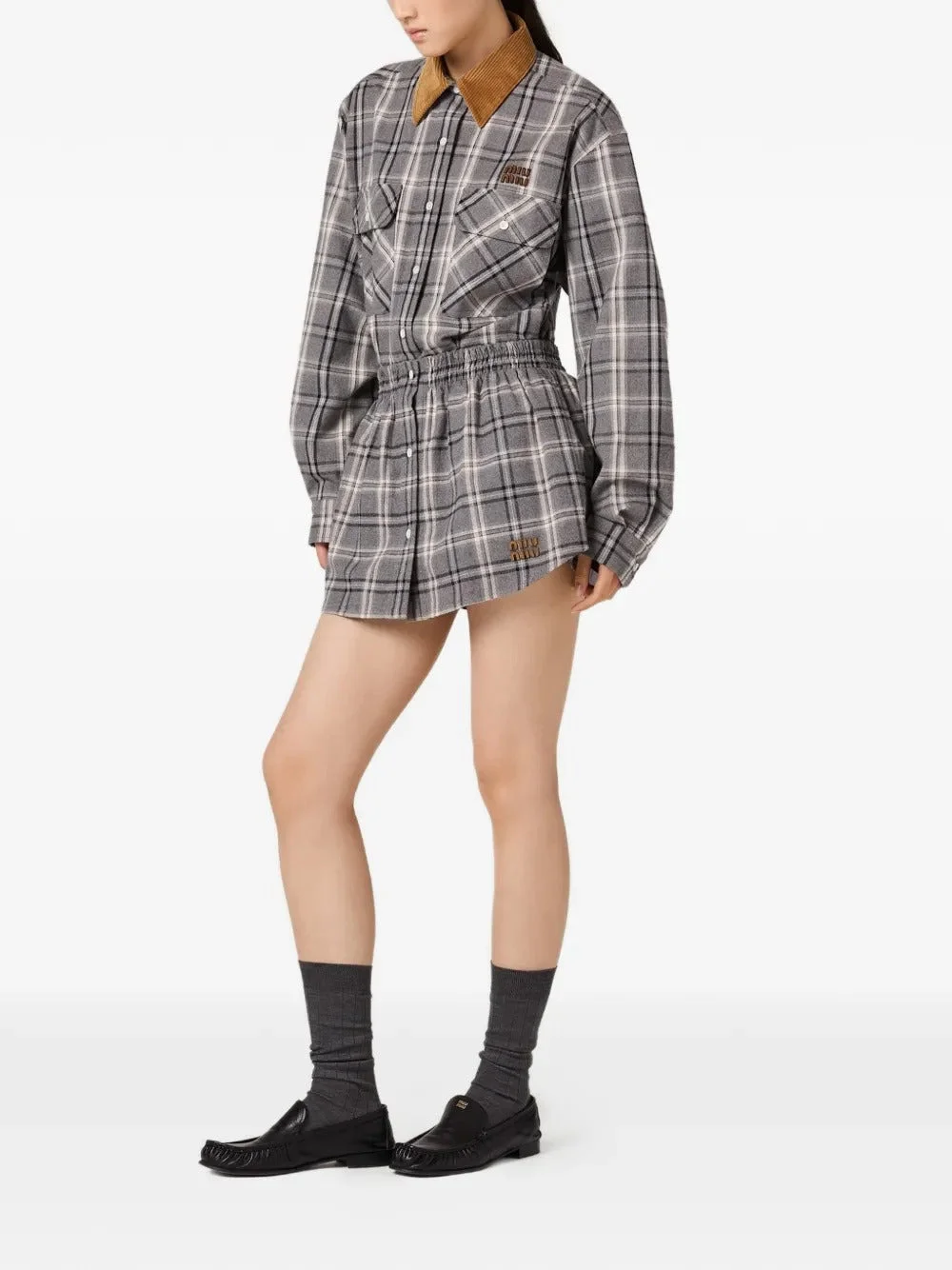 MIU MIU - Women Check Flannel Shirt - 1