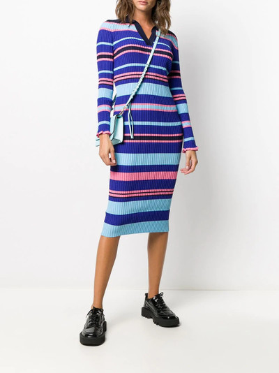 SJYP striped polo shirt midi dress outlook